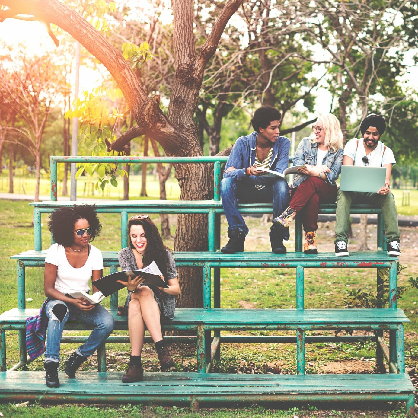 People in park