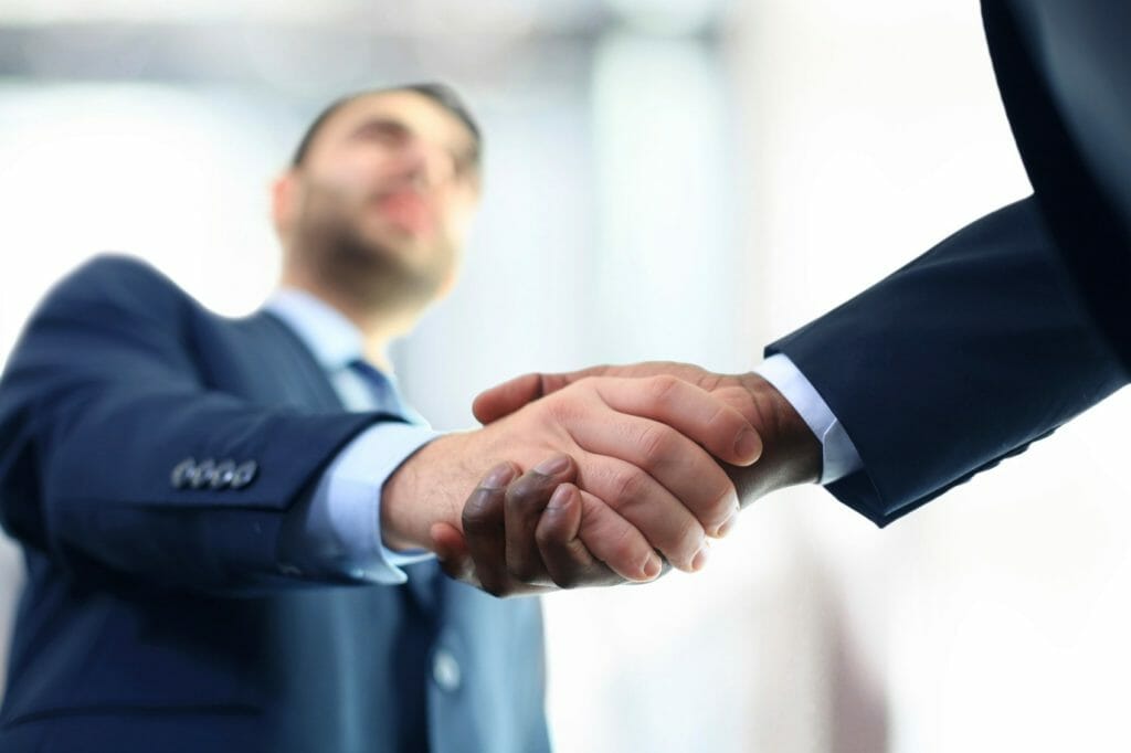 Men shaking hands
