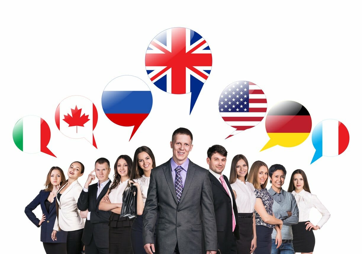 People speaking different languages