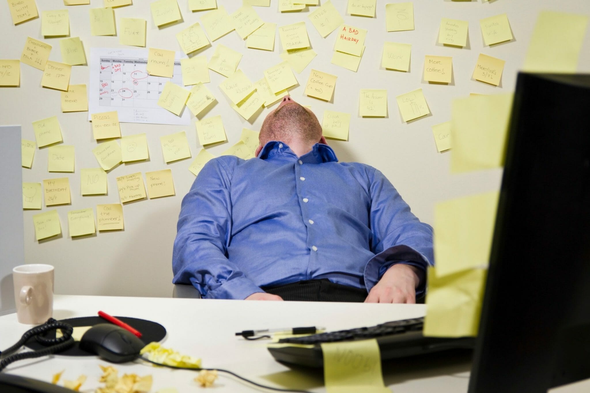 Overwhelmed employee