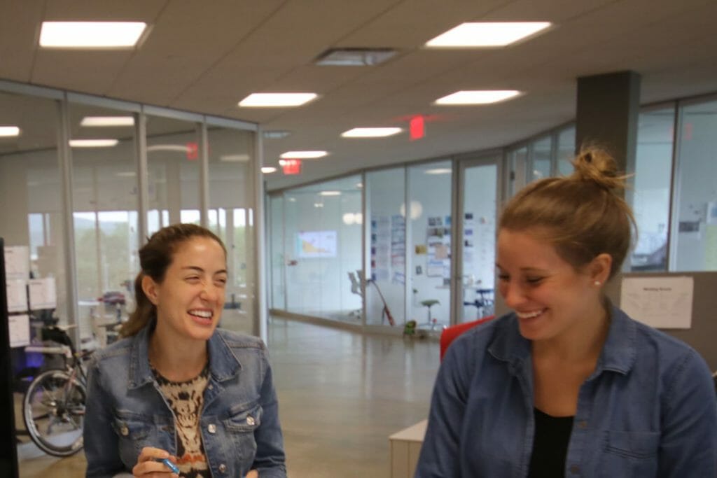 Women laughing with each other