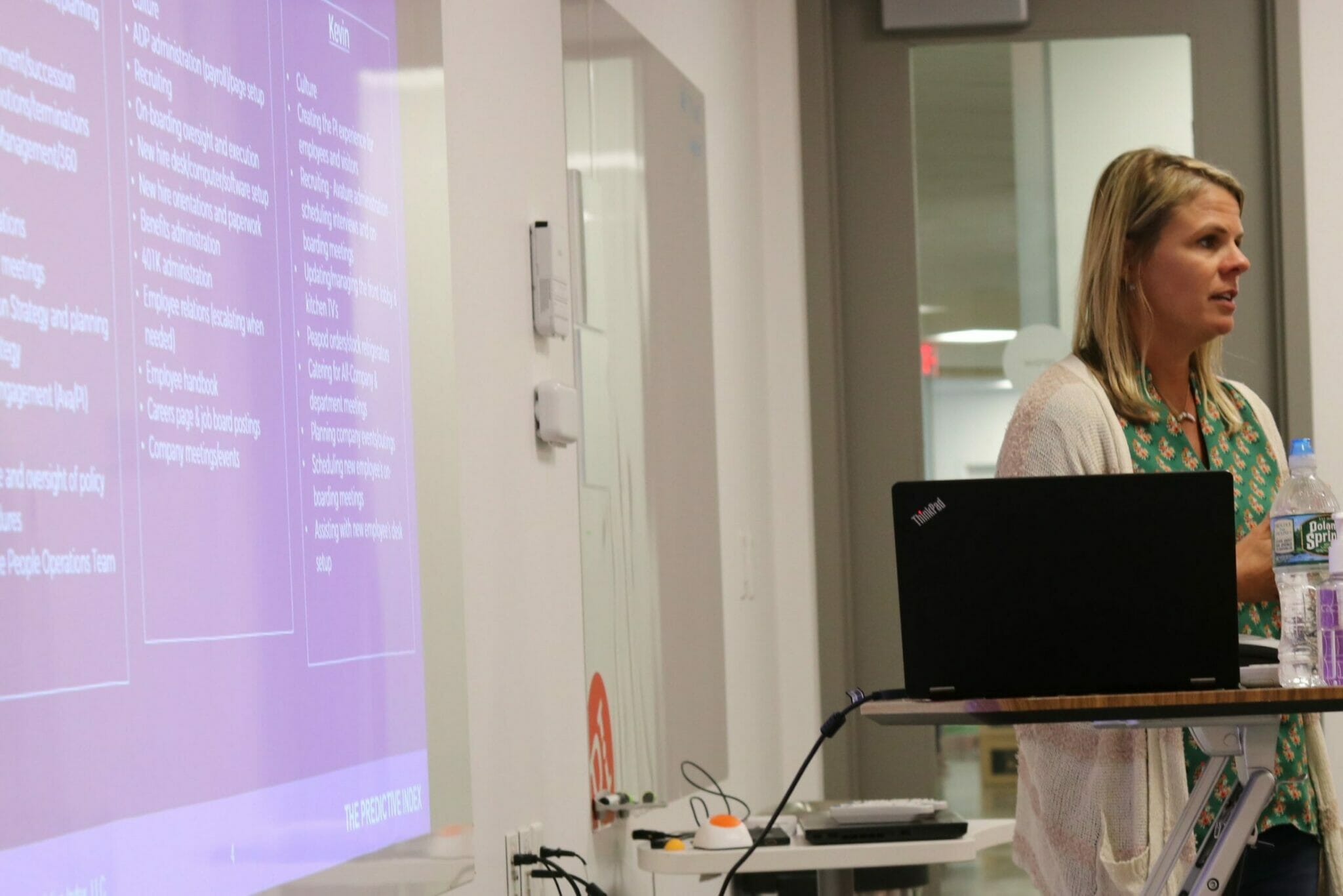 manager presenting on culture and work productity