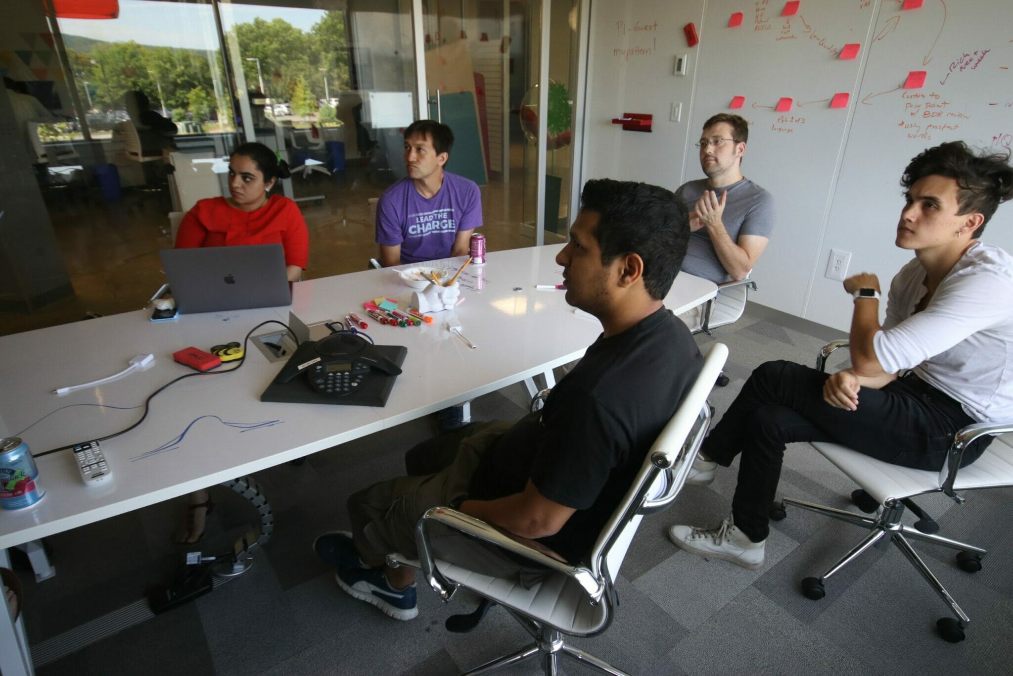 group working in conference room