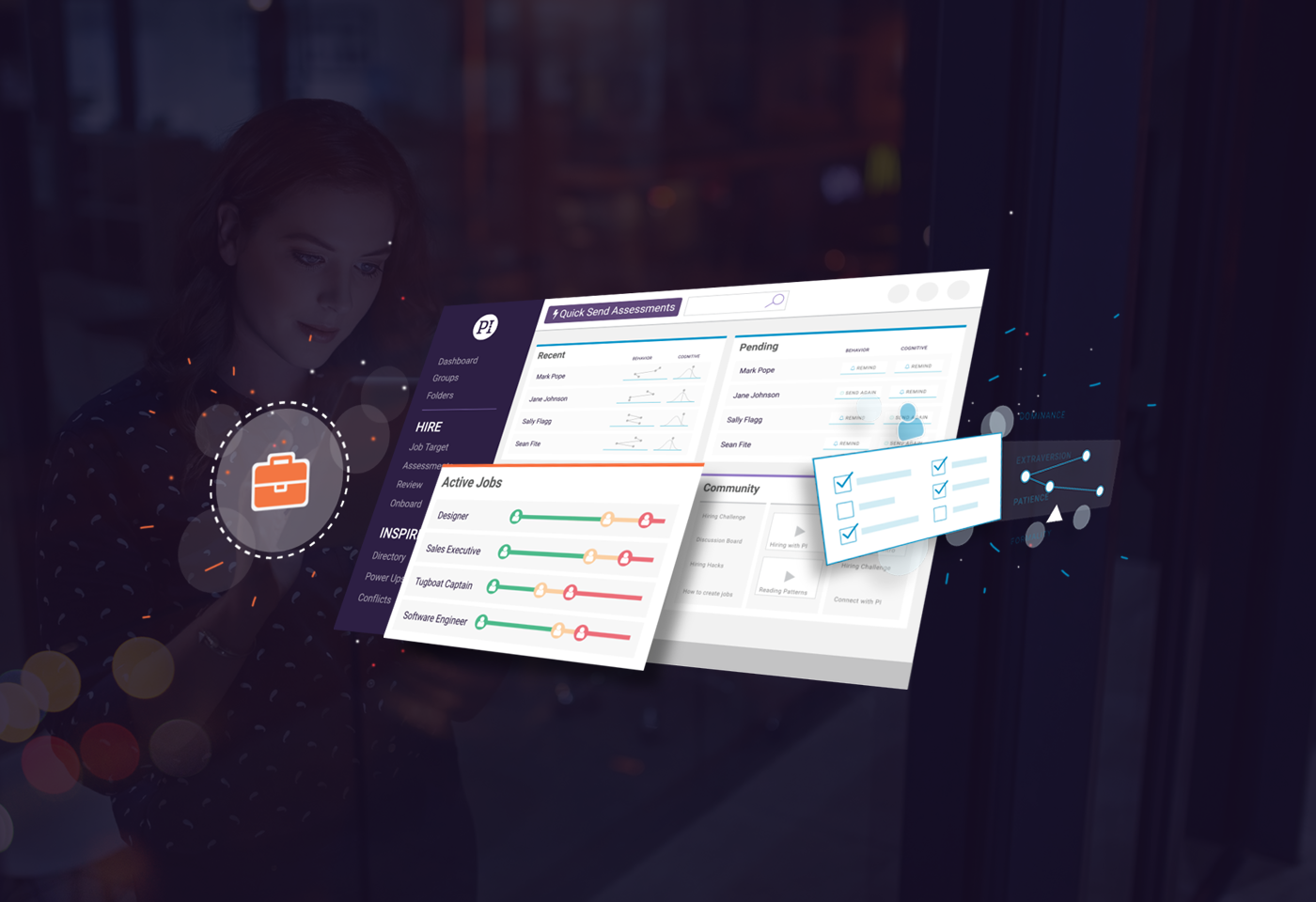 Platform overview header