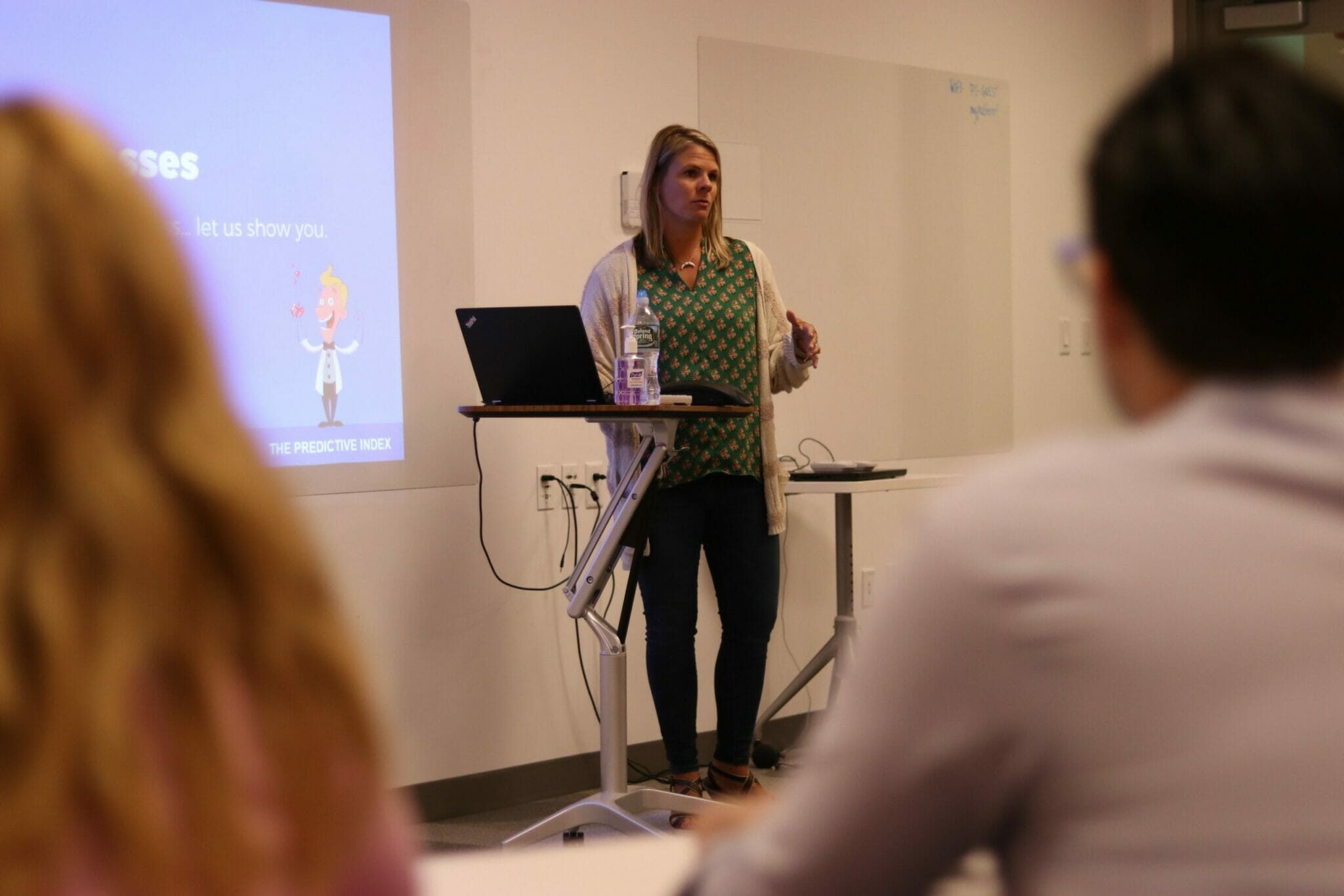 Woman presenting