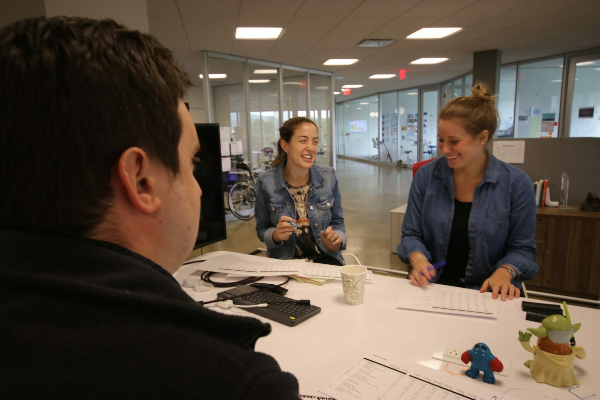 PI coworkers laughing