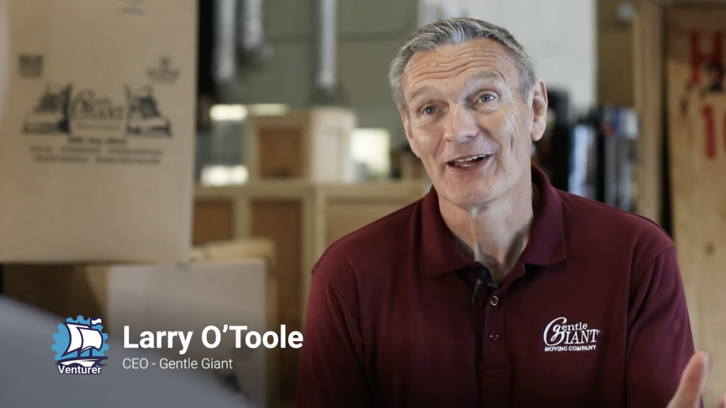 Larry O'Toole of gentle giant giving an interview with predictive index