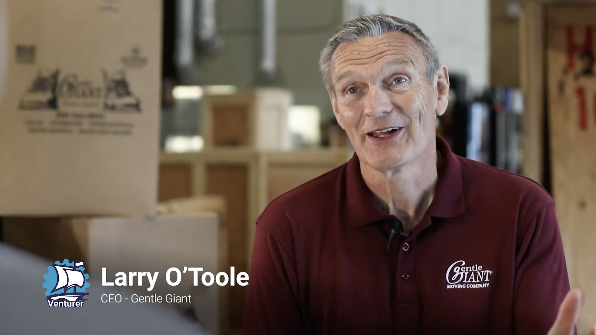 Larry O'Toole of gentle giant giving an interview with predictive index