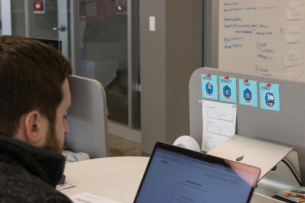 Manager in a conference room