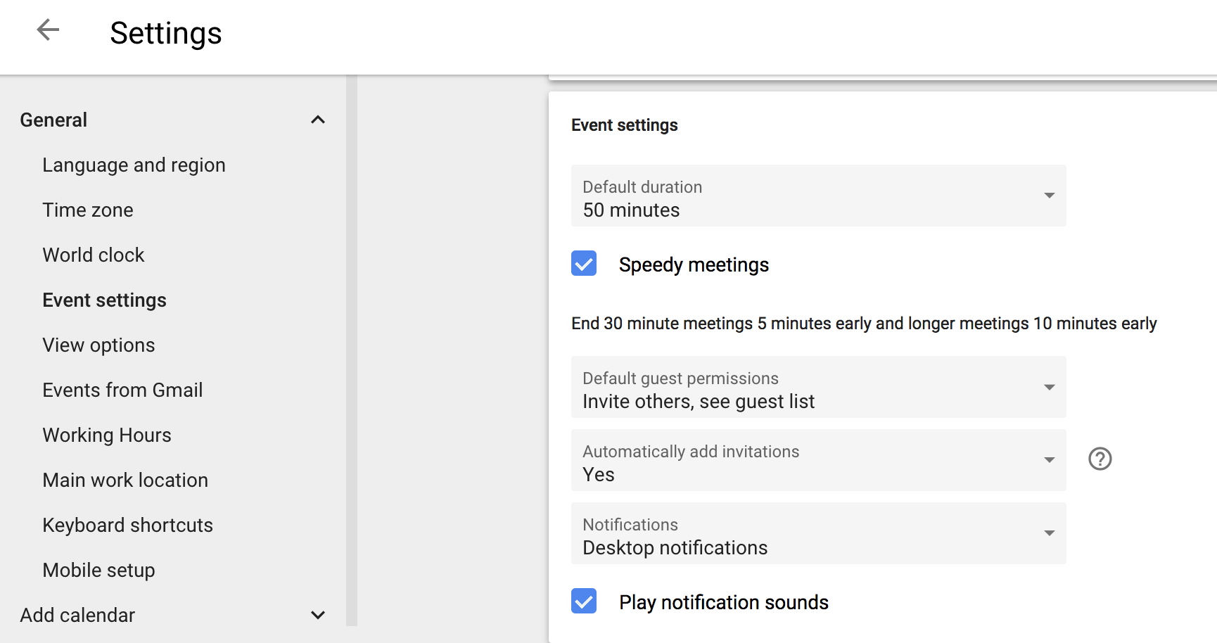 Use Google's speedy meetings function to ensure meetings start on time