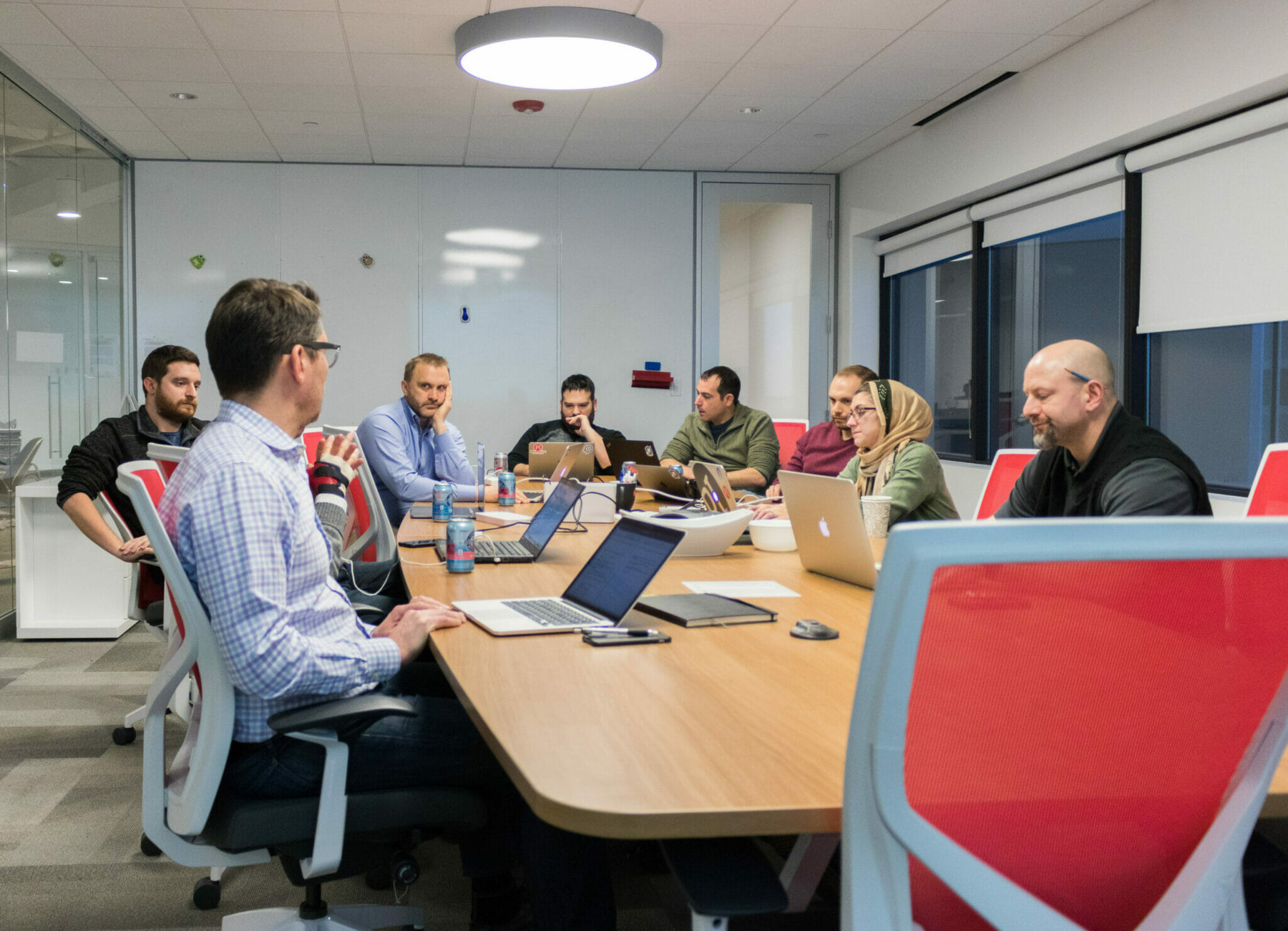 executives in a meeting room