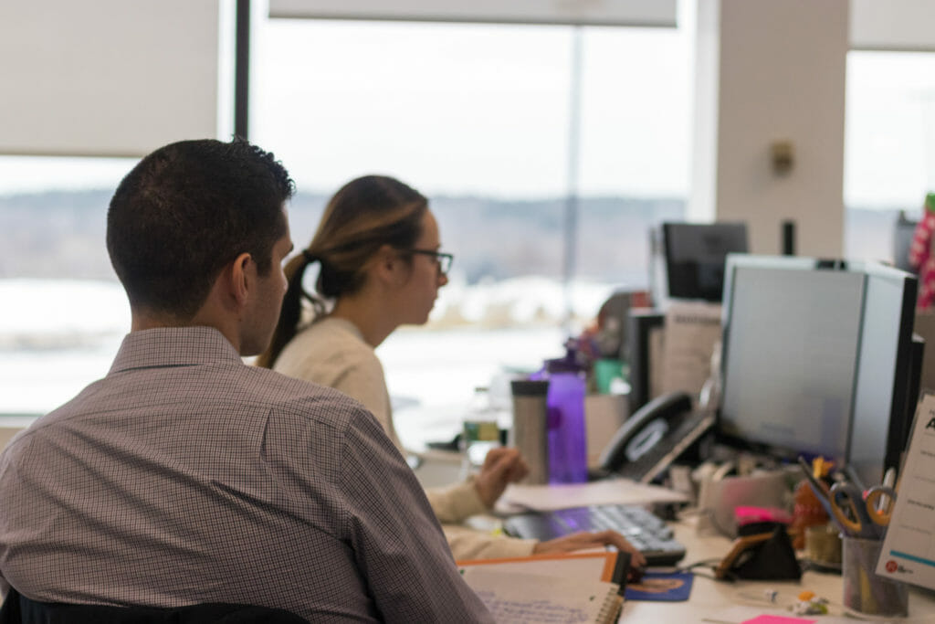 Accountants working in office