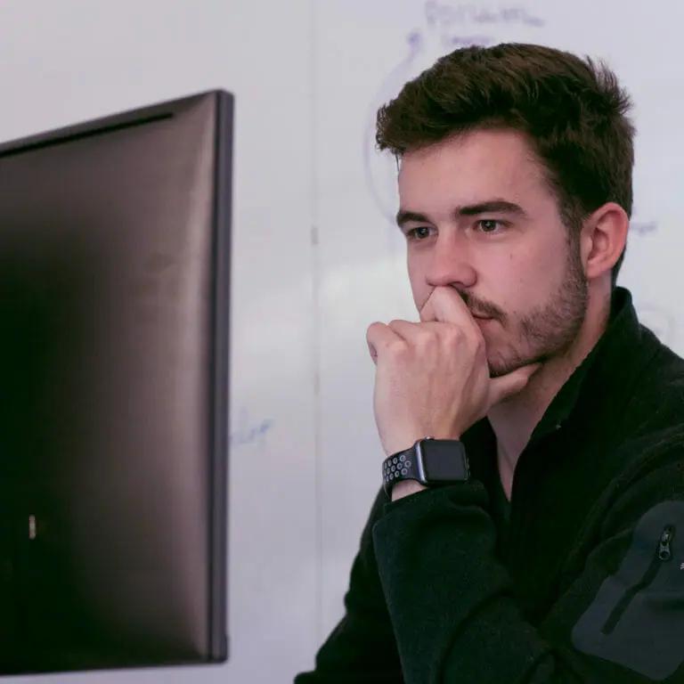 Gen Z worker at desk