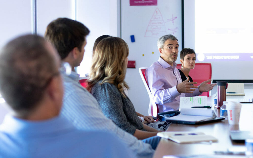 executive making the case for investing in employee engagement