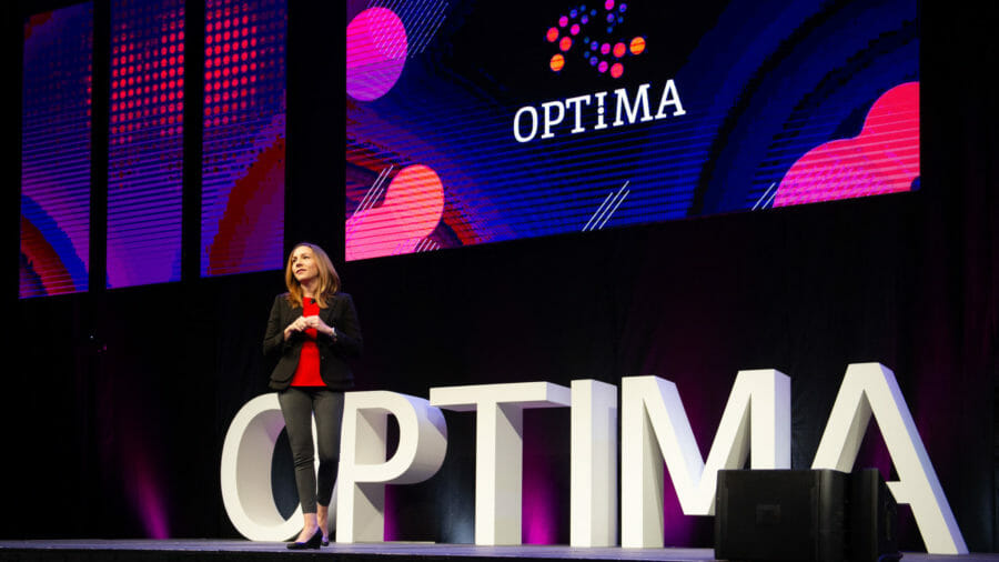 Jenny Mobius presenting at OPTIMA 2019