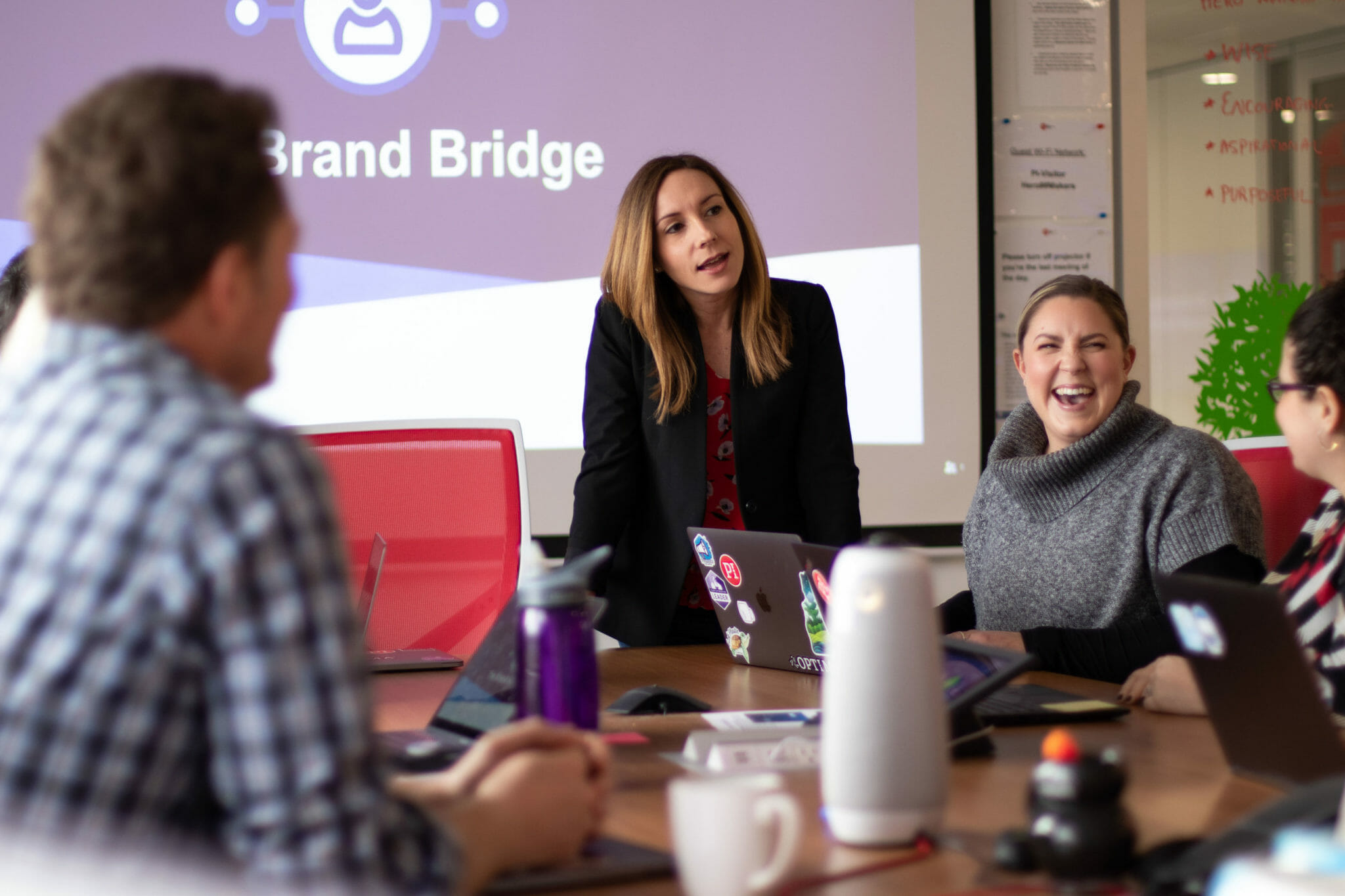 marketing team members aligning on strategy