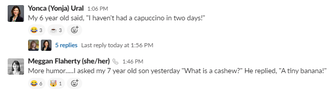 PI-Parents Slack channel jokes