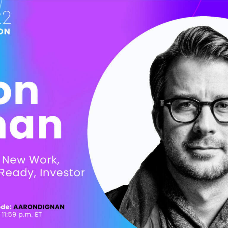 Image promoting Aaron Dignan as a speaker at OPTIMA22, the premiere talent optimization conference.