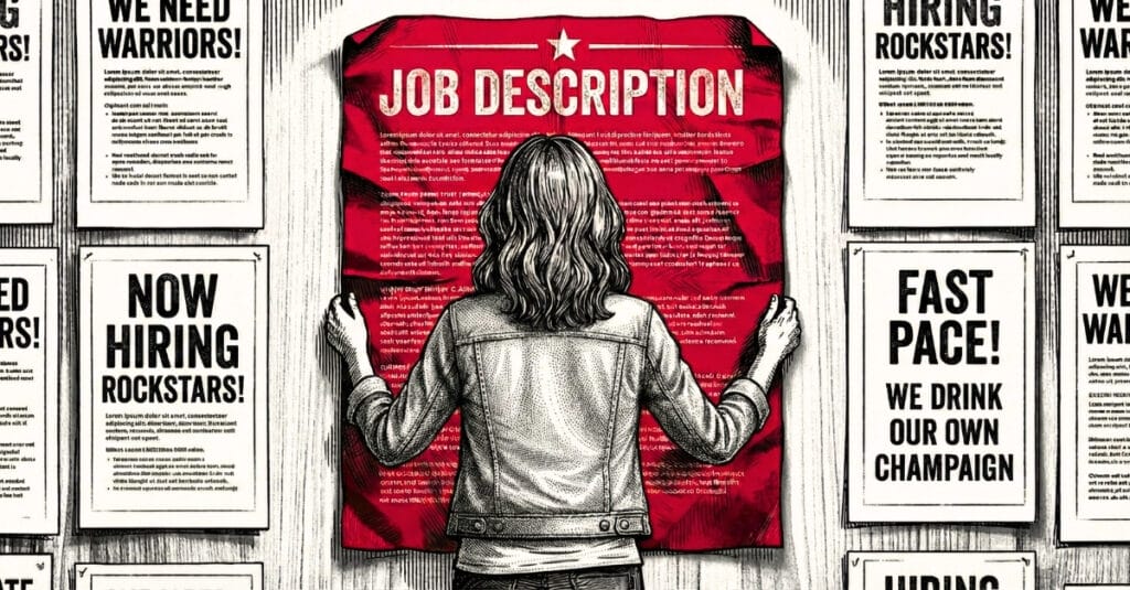 woman posting job description