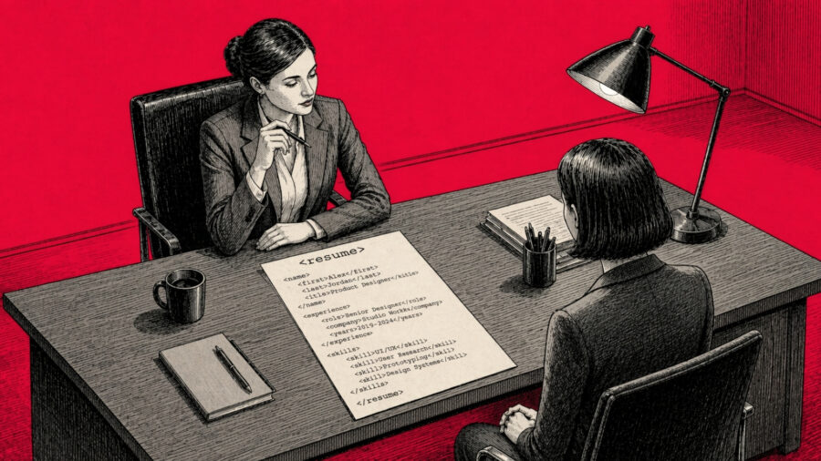 two people meeting at a table