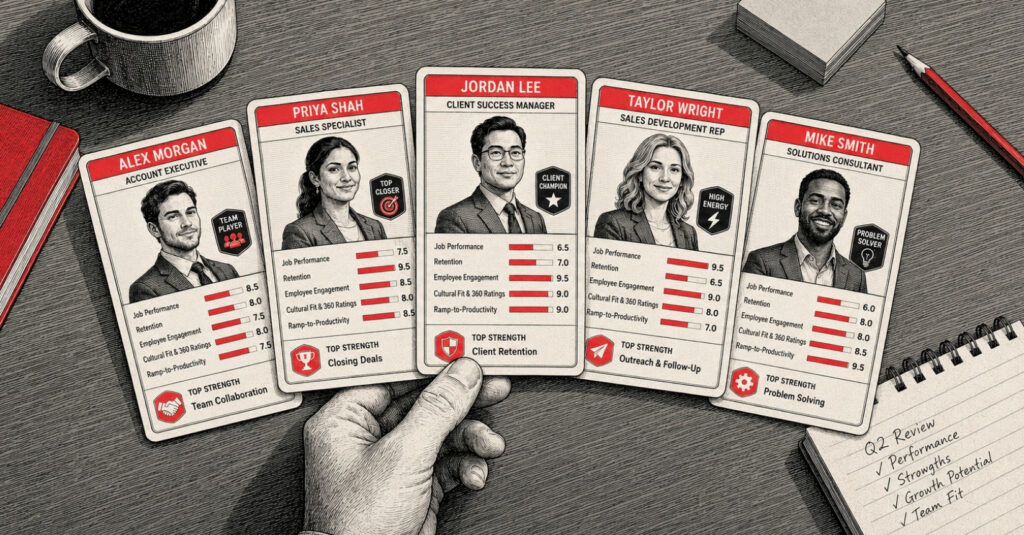 cards show employee quality of hire
