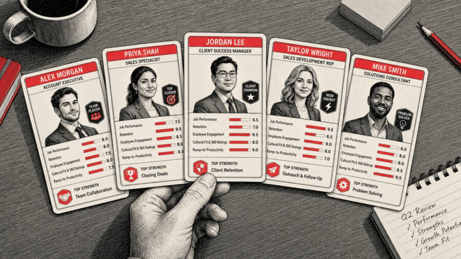 cards show employee quality of hire